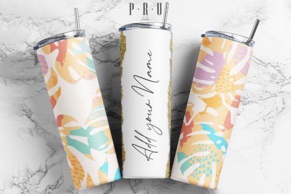 20oz Skinny Tumbler Tropical Sublimation: Graphics & Crafts