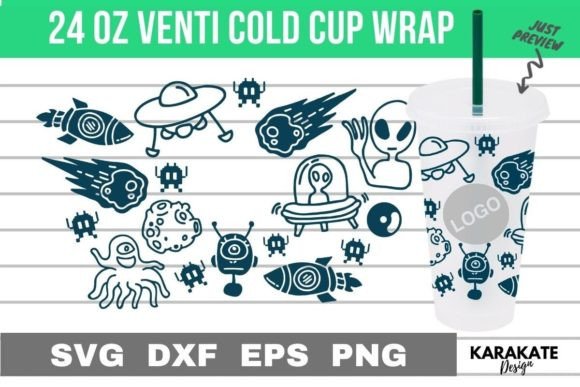 A Designer’s Take on the Alien Venti Cup Wrap Graphics for Crafts