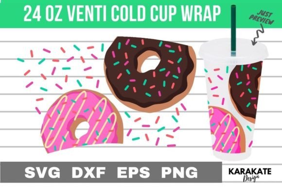 A Donut Tumbler Wrap Design for Creative Crafters