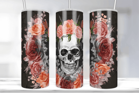 A Real Crafter's Review of the Skull & Flowers Tumbler Wrap PNG
