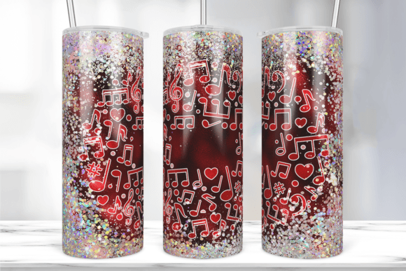 A Real Designer's Review of the Music Notes Glitter Tumbler Wrap Graphic