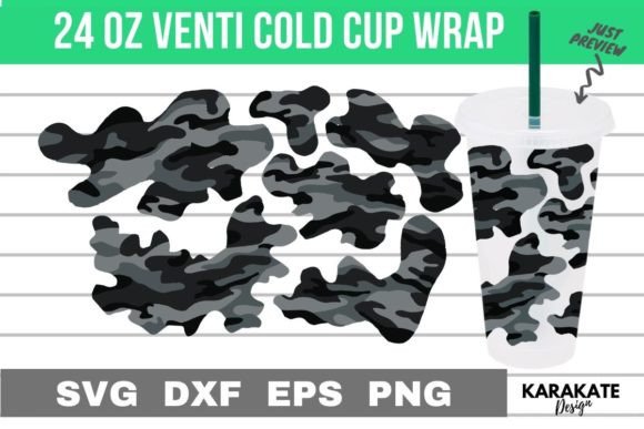 A Venti Cup Wrap: Versatile Graphics for Crafts & Content