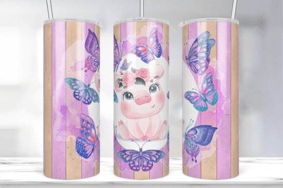 A Versatile Pig Tumbler Design for Crafts and Graphics