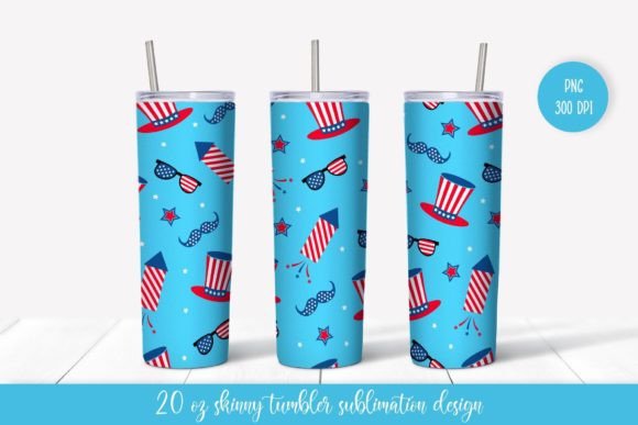 American Patriotic Tumbler Wrap Graphics & Illustrations
