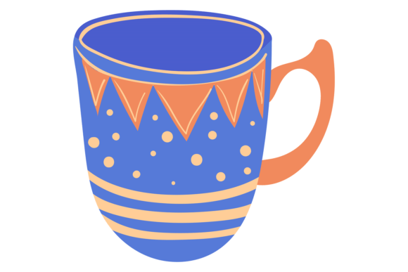 Ceramic Cup Graphics for Scandinavian Style Handmade Products