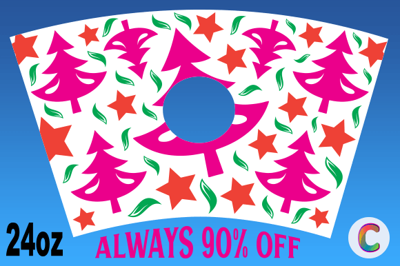 Christmas Venti Cup: Holiday Graphics & Crafts Asset