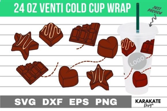 Crafting Brand Appeal with a Chocolate Cup Hole Wrap Graphic