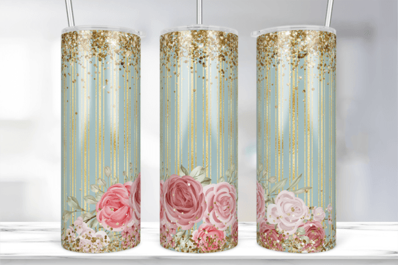 Crafting Editorial Graphics with the Rose Flower Glitter Tumbler Wrap