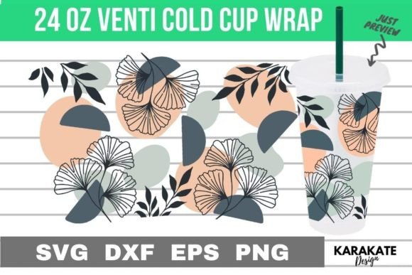 Crafting with Abstract Leaf: A Venti Cup Wrap Graphics Review