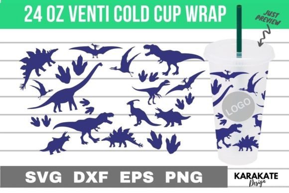 Dinosaur 24 Oz Venti Cup Wrap: Embroidery Designer Review