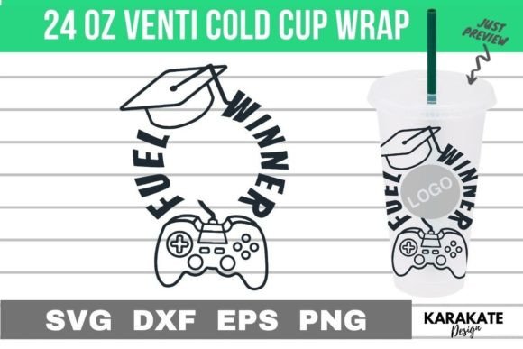 Game Winner Fuel 24oz Venti Cup Wrap: Graphics & Crafts