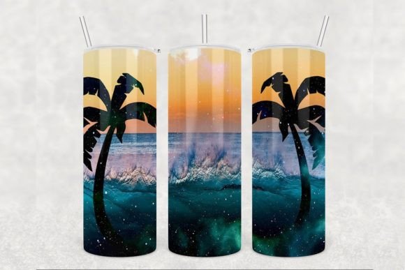 Graphic Review: Beach Palm Tree Sublimation Design for Crafts
