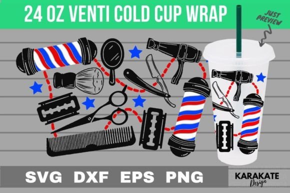Hair Dresser Coffee Cup Wrap Embroidery Design Review