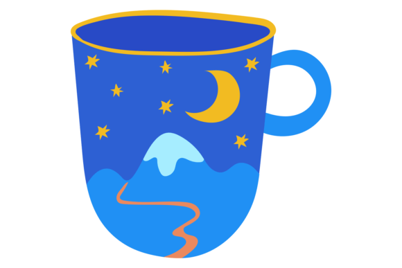 Hand Drawn Mug Graphics for Crafters and Illustrations