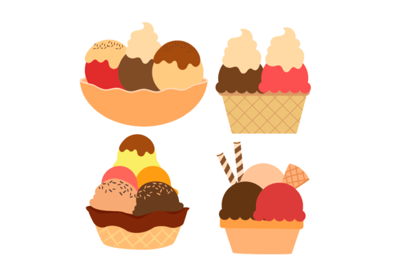Ice Cream Cup Wafer Italian Graphics & Icon Design Review