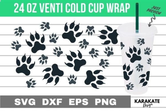 Review: Big Dog Paws, 24 Oz Venti Cup Wrap Graphics & Crafts