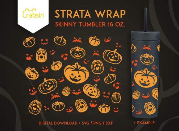 Scary Pumpkin Graphics for Crafts & Skinny Tumbler